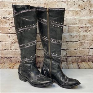 Old Gringo Tall Studded Embroidered Boots Ardora